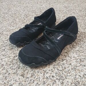 Skechers Air Cooled Relaxed Fit Memory Foam Womens Black Comfort Shoes 7.5